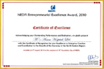 NEDFi Entrepreneurial Excellence Award 2010